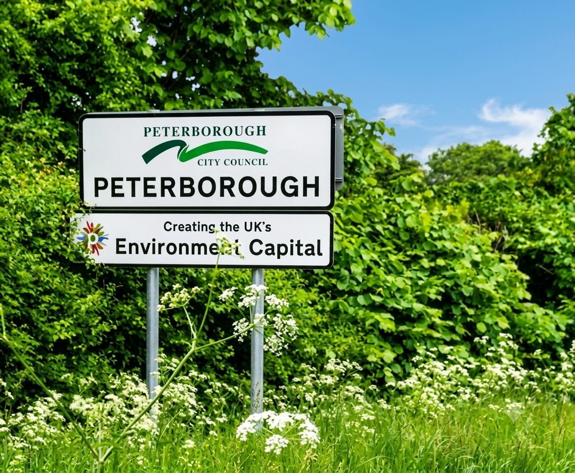 Peterborough Cathedral and the historic city centre